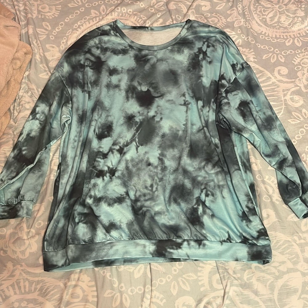 Blue & Black Tie Dye Shirt